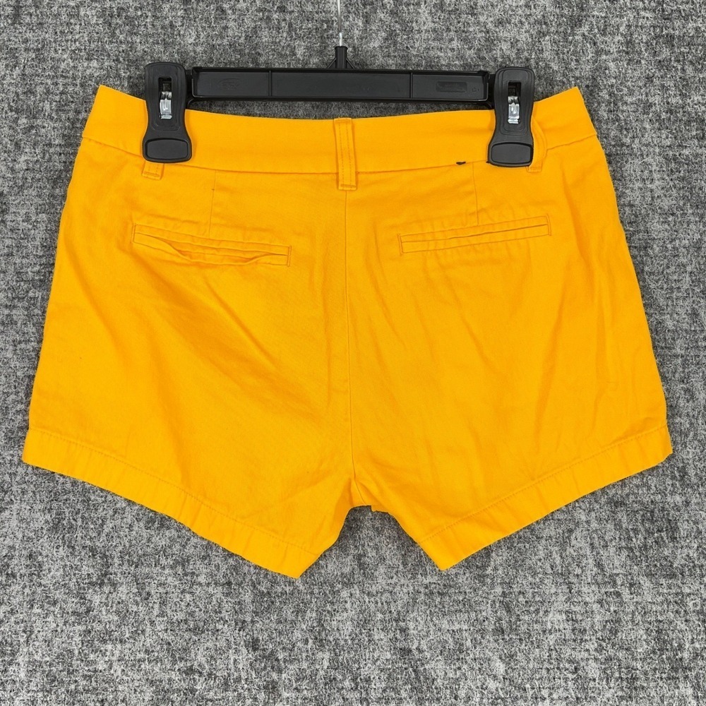 J.Crew City Fit Shorts Size 2 Yellow Cotton Blend Preppy Travel Minimalist Plain - Picture 3 of 11